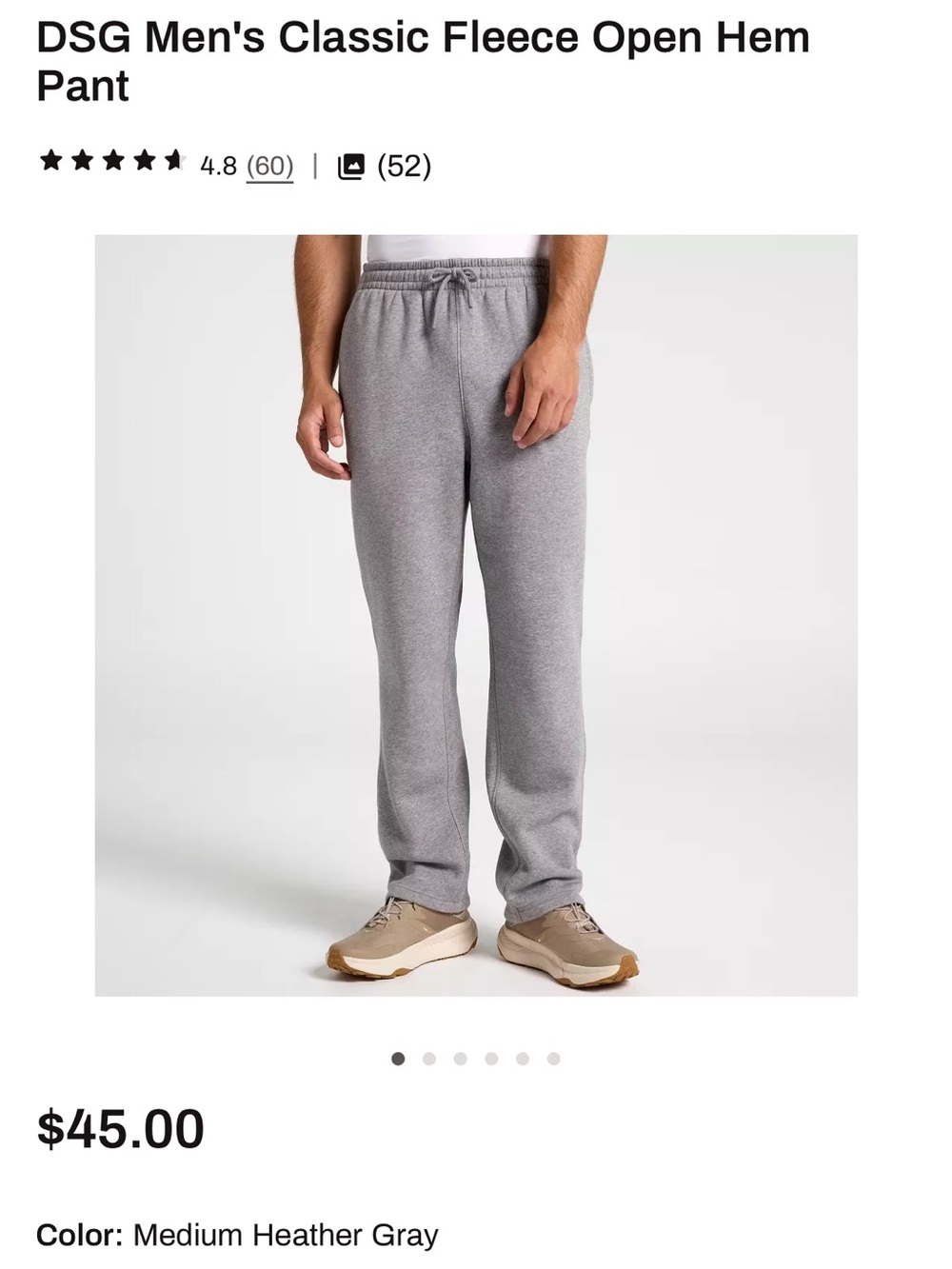 DSG Gray Fleece Jogger Pants